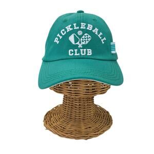 Claire’s Green White Pickleball Club Embroidered Adjustable Baseball Hat OS